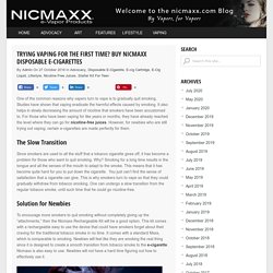 Trying Vaping For The First Time? Buy NicMaxx Disposable E-Cigarettes