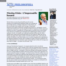 Nicolas Gisin : L'impensable hasard