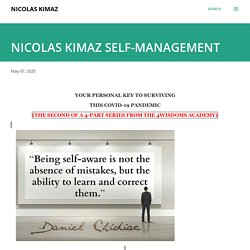 NICOLAS KIMAZ SELF-MANAGEMENT