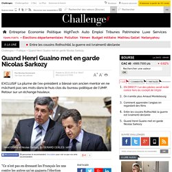 Quand Henri Guaino met en garde Nicolas Sarkozy