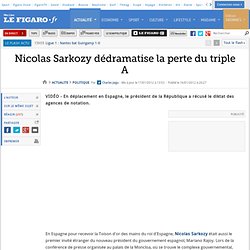 Politique : Nicolas Sarkozy dédramatise la perte du triple A