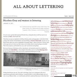 Nicolete Gray and women in lettering