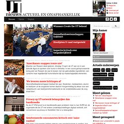 Open brief: Red Vox! - UT Nieuws - weekblad van de Universiteit Twente