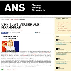 ANS: UT-Nieuws verder als maandblad