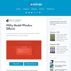 Nifty Modal Window Effects