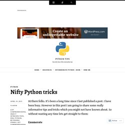 Nifty Python tricks