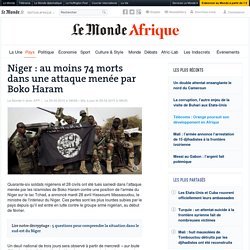 Niger : au moins 74 morts dans une attaque menée par Boko Haram