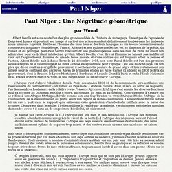 Niger, Paul, &quot; Paul Niger : Une Négritude géométrique &quot