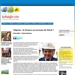 Nigeria : la France au secours de Total ?