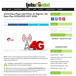 4G Data Plan (UPDATED LIST 2019) - IJEBULOADED