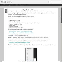 FloatOverflow: Night Mode for Windows