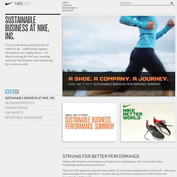 Sustainable Business at NIKE, Inc.