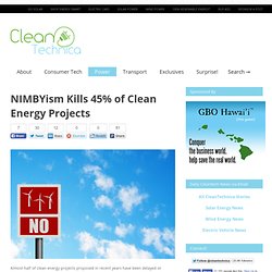 NIMBYism Kills 45% of Clean Energy Projects