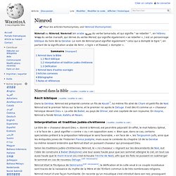 Nimrod — Wikipédia