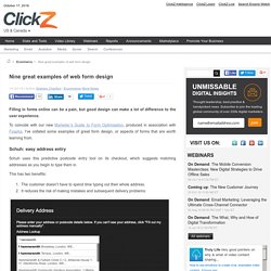 Nine great examples of web form design