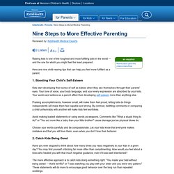 Nine Steps to More Effective Parenting