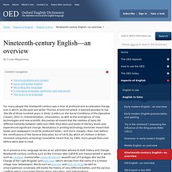 Nineteenth-century English—an overview