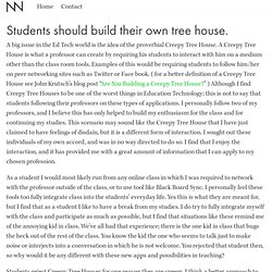 Students should build their own tree house. « NINNYPANTS