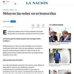 Niños en las redes: no es buena idea