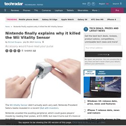 Nintendo finally explains why it killed the Wii Vitality Sensor