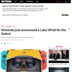 Nintendo just announced a Labo VR kit for the Switch
