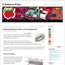 Nintendo Wii Remote, Python and The Raspberry Pi