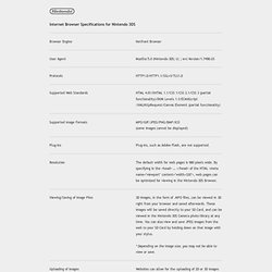 3DS - Internet Browser Specifications at Nintendo