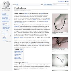 Nipple clamp