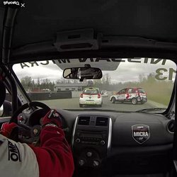 2016 Nissan Micra Cup Calabogie Race Crazy Start Crash - That was close