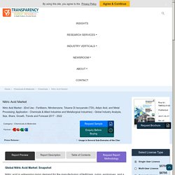 Nitric Acid Market To Touch US$20,420.8 Mn by 2022