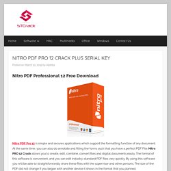 NITRO PDF PRO 12 CRACK PLUS SERIAL KEY - STCRACK