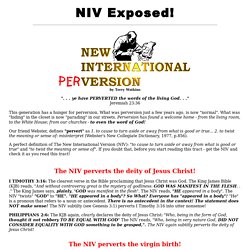 NIV Exposed!