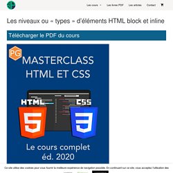 Les niveaux ou "types" d'éléments HTML block et inline - Pierre Giraud