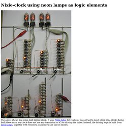 Nixie-clock using neon lamps as logic