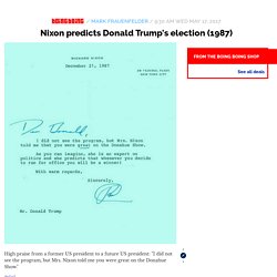 Nixon predicts Donald Trump’s election (1987)