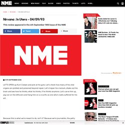 NME Reviews - Nirvana : In Utero - 04/09/93