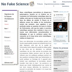 No Fake Science - Tribune