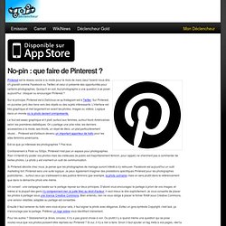 No-pin : que faire de Pinterest ?