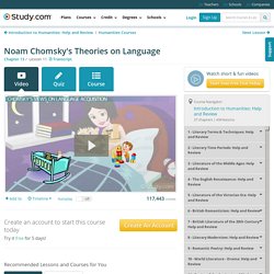 Noam Chomsky on Language: Theories, Lesson & Quiz