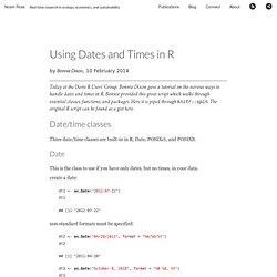 Using Dates and Times in R