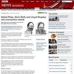 Nobel Prize: Alvin Roth and Lloyd Shapley win economics award