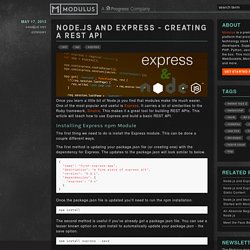 Node.js and Express - Creating a Rest API