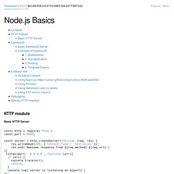 Node.js Basics - bl.ocks.org