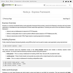 Node.js Express Framework