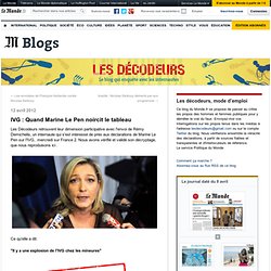 IVG : Quand Marine Le Pen noircit le tableau