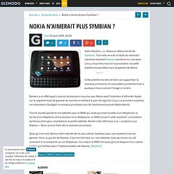 Nokia n’aimerait plus Symbian ? - Gizmodo -