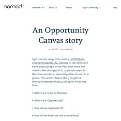 An Opportunity Canvas story
