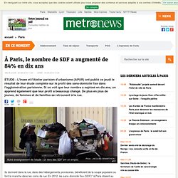 À Paris, le nombre de SDF a augmenté de 84% en dix ans