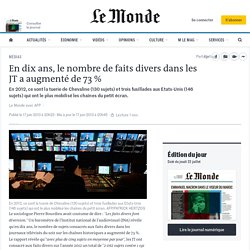 En dix ans, le nombre de faits divers dans les JT a augmenté de 73 %