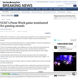 UCSC's Prom Week game nominated for gaming awards